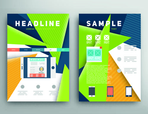 brochure and flyer two cover design vector