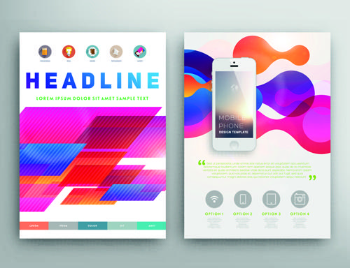 brochure and flyer two cover design vector