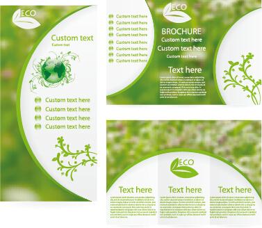 vector ecology brochure cover template