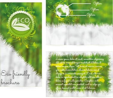 vector ecology brochure cover template