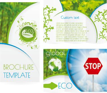 vector ecology brochure cover template