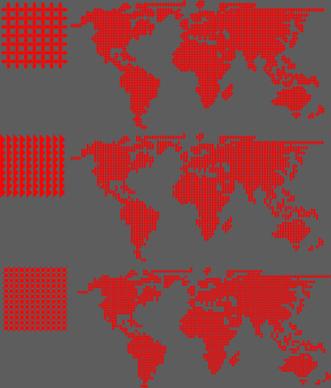 red world maps pattern vector