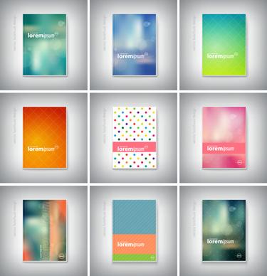 vector brochure cover design set