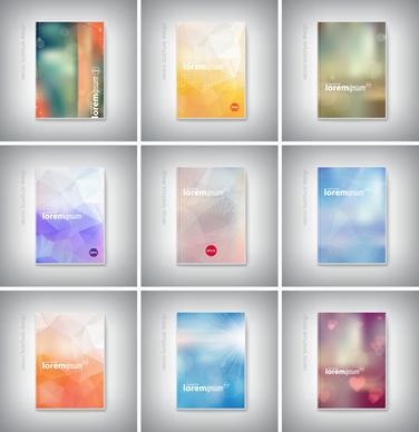 vector brochure cover design set