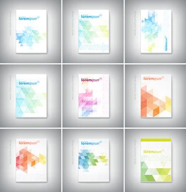 vector brochure cover design set