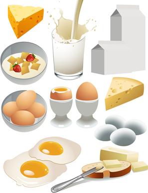 cheese and dairy products vector