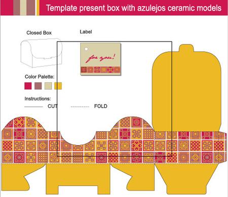 package present box models vector graphics