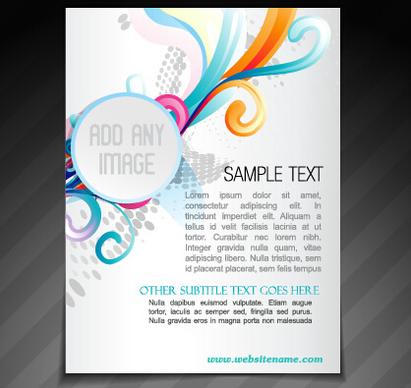 creative magazine cover abstract design vector