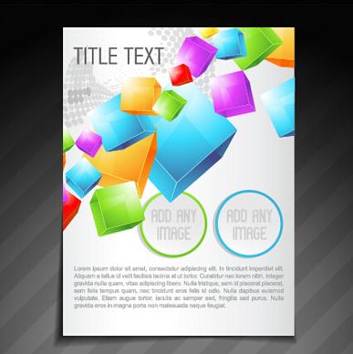 creative magazine cover abstract design vector