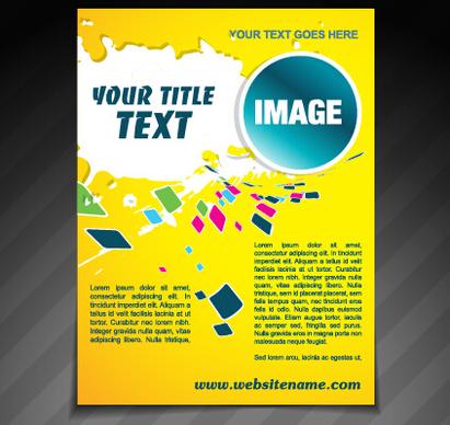 creative magazine cover abstract design vector