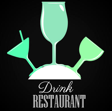 drinks restaurant menu cover vector