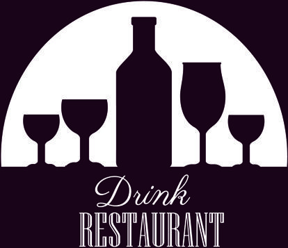 drinks restaurant menu cover vector