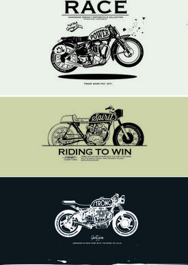 motorcycle retro posters creative vector graphics