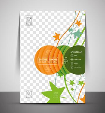 corporate flyer cover set vector illustration