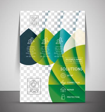 corporate flyer cover set vector illustration