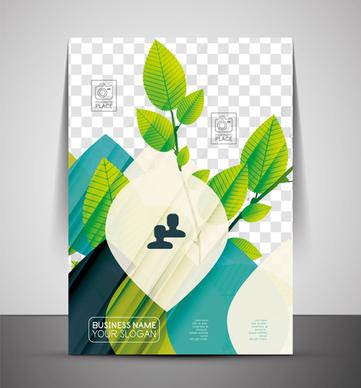 corporate flyer cover set vector illustration