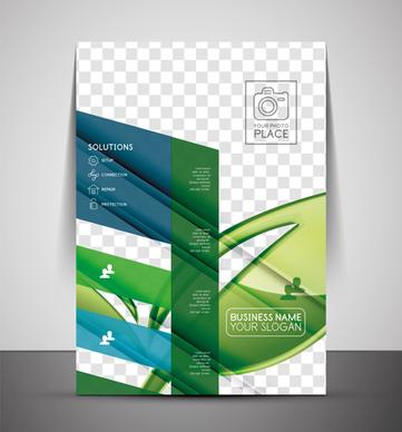 corporate flyer cover set vector illustration