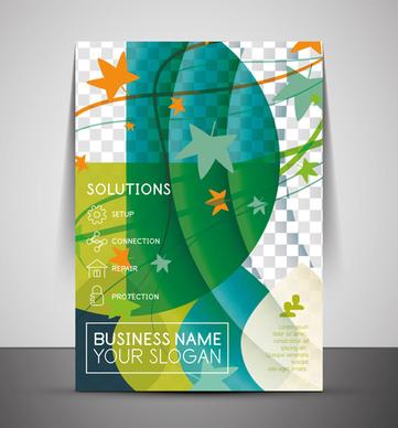 corporate flyer cover set vector illustration