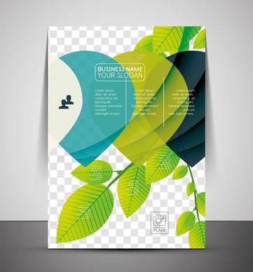 corporate flyer cover set vector illustration