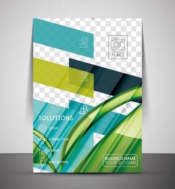 corporate flyer cover set vector illustration