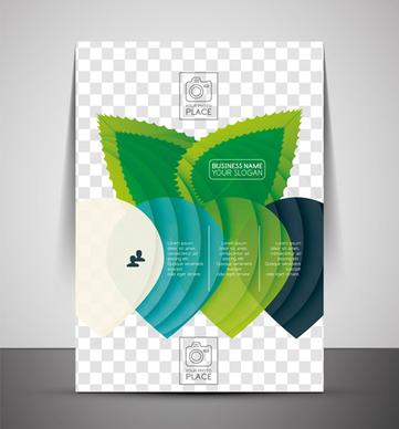 corporate flyer cover set vector illustration