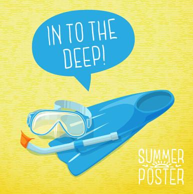 retro summer advertising poster vector set