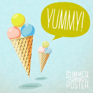 retro summer advertising poster vector set