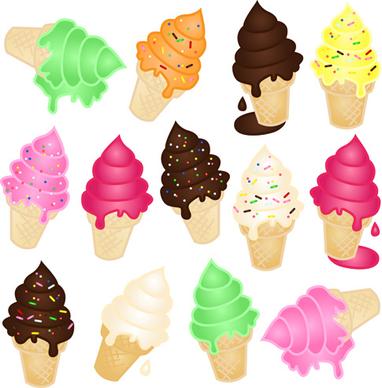 vector set of ice cream creative design