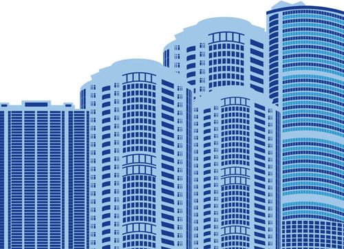 modern city building design vector