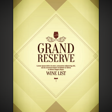 vintage wine list creative design vector