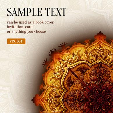 luxury floral book cover design vector