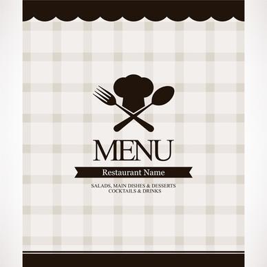 modern restaurant menu design graphic set