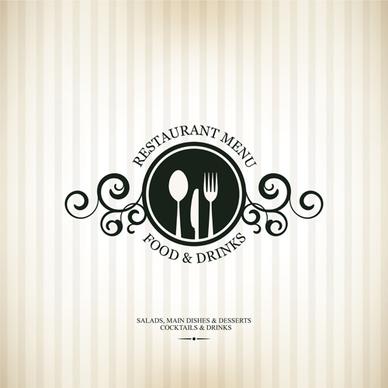 modern restaurant menu design graphic set