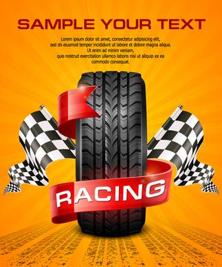 racing poster creative vector