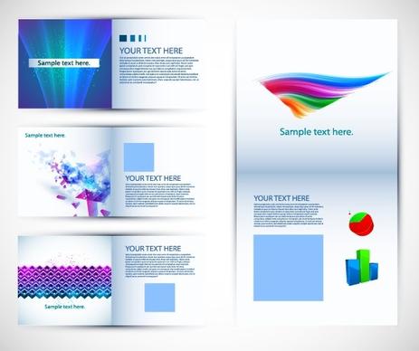 abstract brochure template design vector