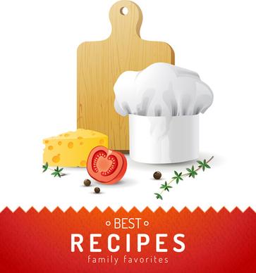 food theme cover design vector graphics