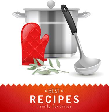 creative recipes cover vector