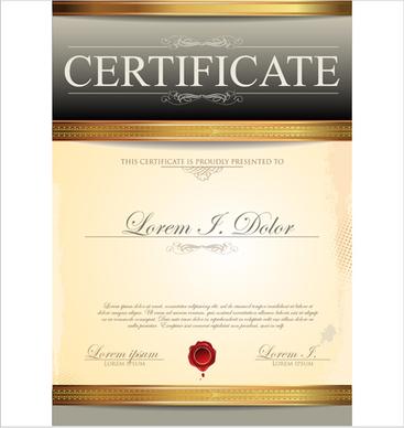 modern certificate creative template vector