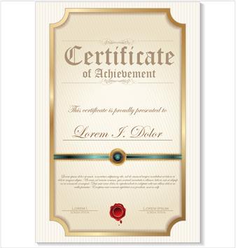 modern certificate creative template vector