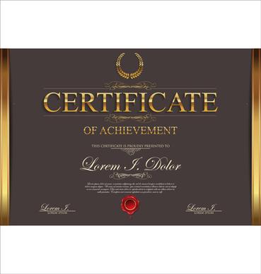 modern certificate creative template vector