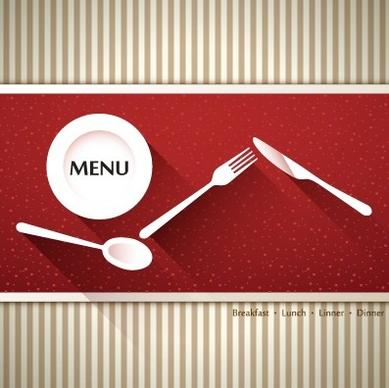 modern restaurant menu cover design vector