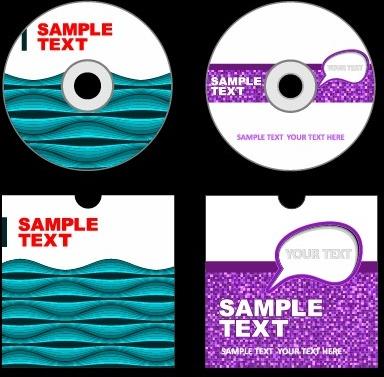 abstract colored dvd and cd disk packing cover vector