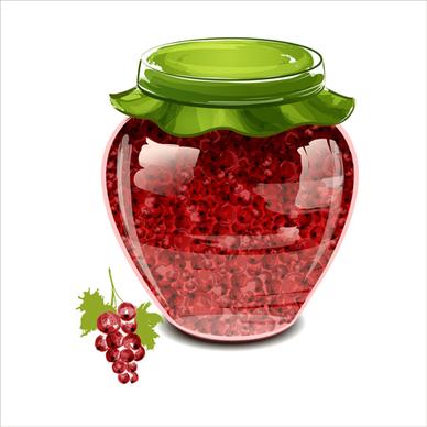 glass jam jar creative design vector