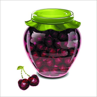 glass jam jar creative design vector