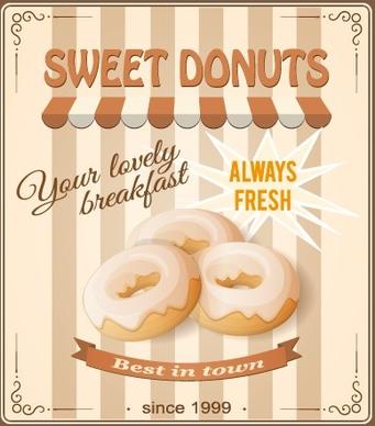 vintage food advertising poster design vector