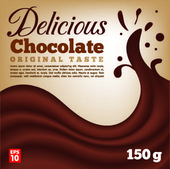 creative chocolate milk advertising cover vector