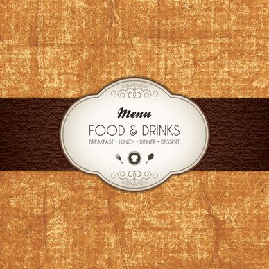 set of menu cover design vector