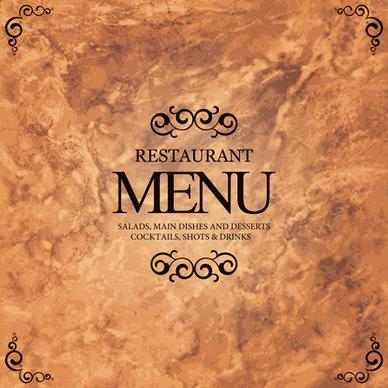 set of menu cover design vector