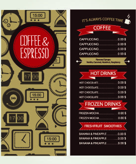 cafe menu creative design vecor