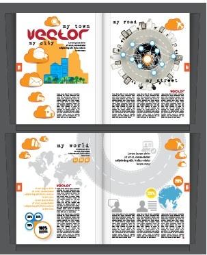 vector cover of brochure and magazine design